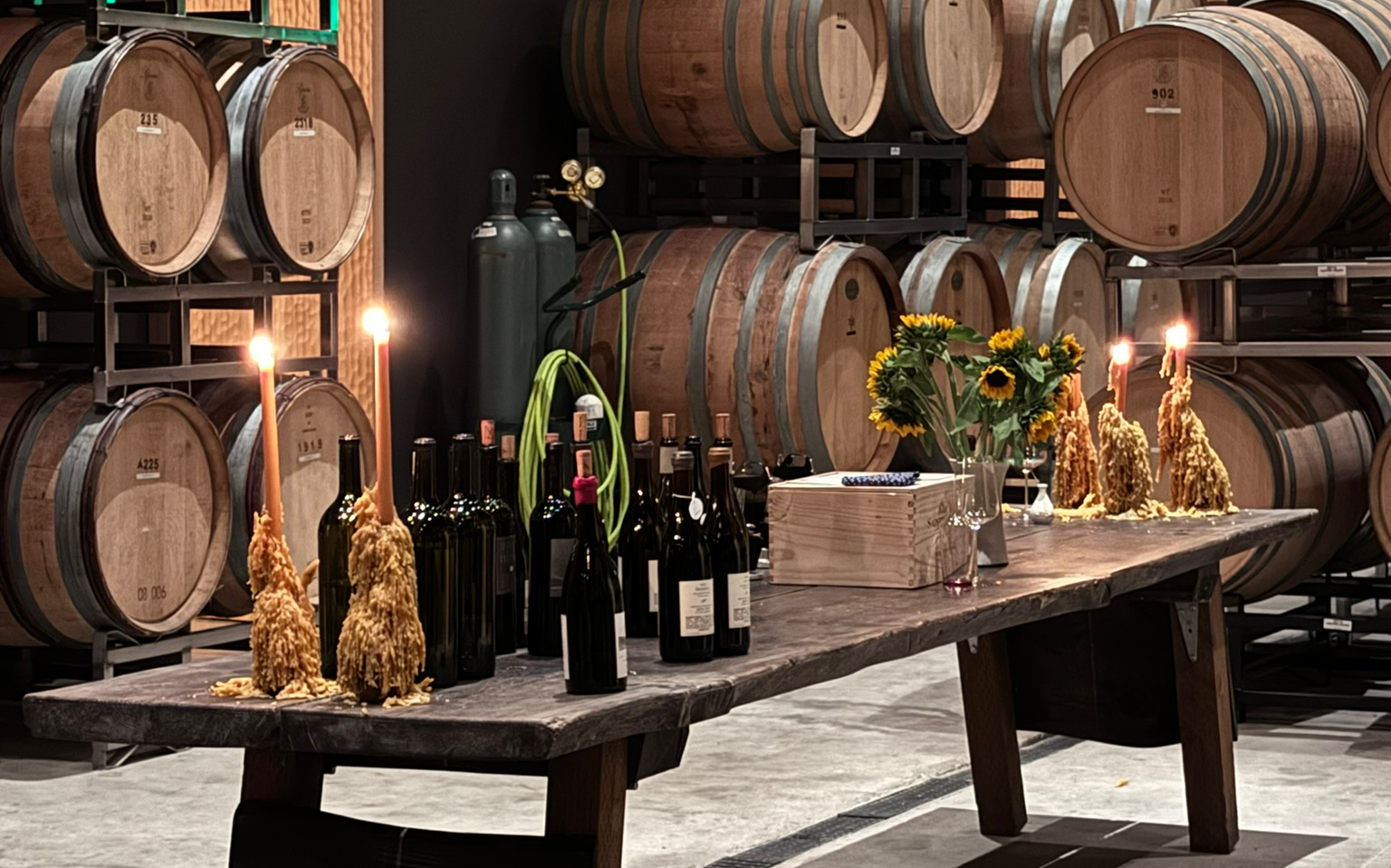 A.J. Weinzettel collaborating with winery owners, listening to their needs and building relationships in wine country