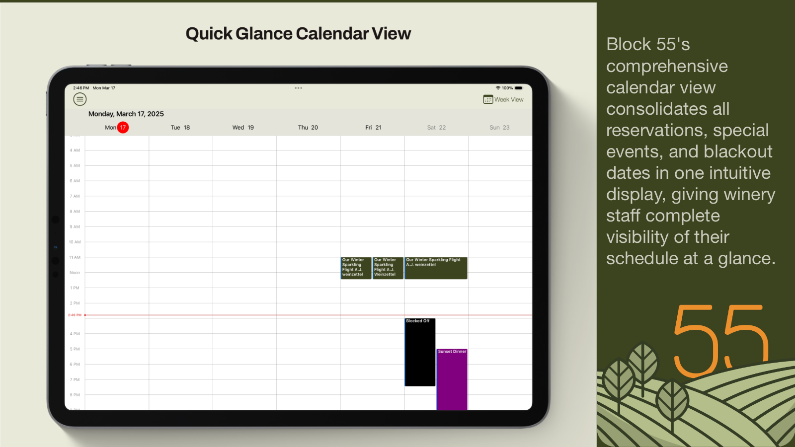 Block 55 Calendar Integration